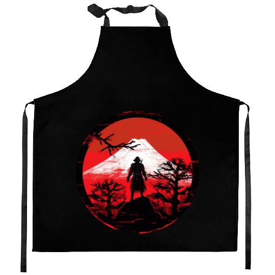 Samurai Sunset Kitchen Aprons