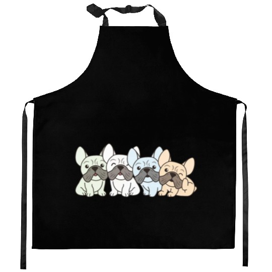 Unlabeld Flag Pride Lgbtq Cute French Bulldog Kitchen Aprons