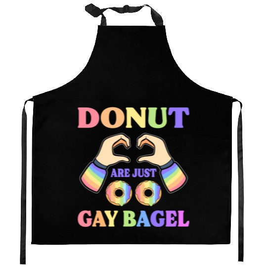 Donuts Are Just Gay Bagel LGBT Kitchen Aprons
