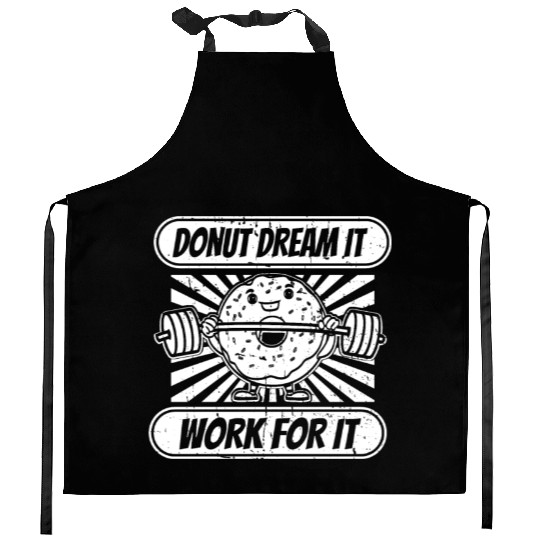 Fitness Donut Funny Donut Gym Kitchen Aprons