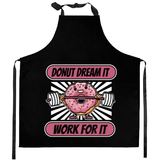 Fitness Donut Donut Gym Kitchen Aprons