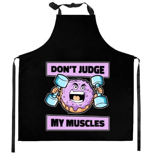Fitness Donut Funny Donut Gym Kitchen Aprons