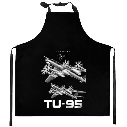 Tupolev TU-95 Heavy Russian Bomber Aircraft Kitchen Aprons