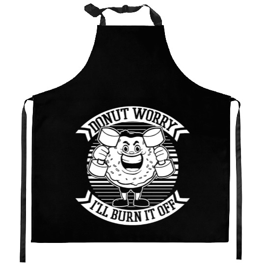 Fitness Donut Funny Donut Gym Kitchen Aprons
