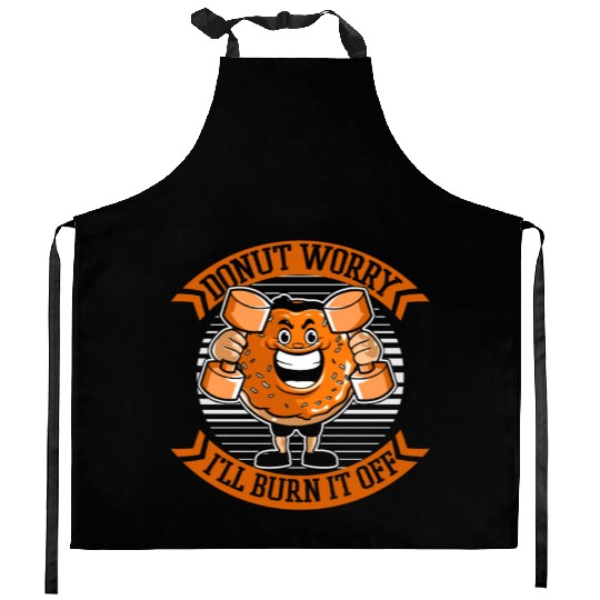 Fitness Donut Funny Donut Gym Kitchen Aprons