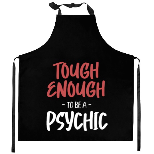 Tough Enough To Be A Psychic Celestial Card Kitchen Aprons