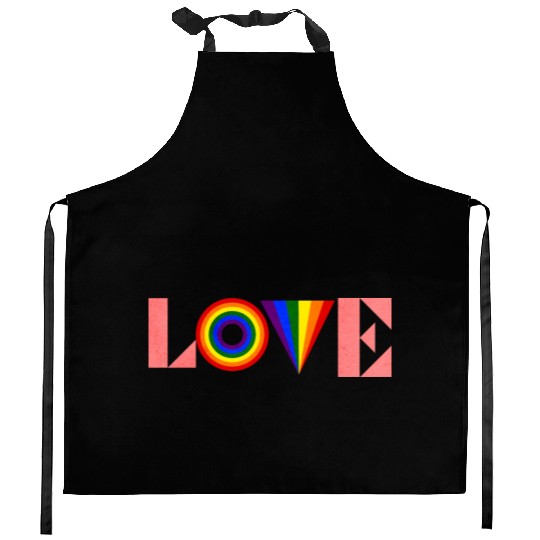 Love is love pride Kitchen Aprons