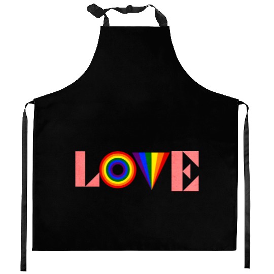 Love is love pride Kitchen Aprons