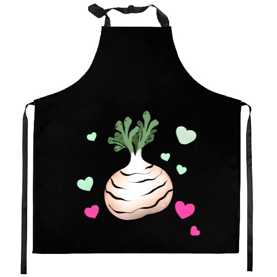 Turnip Love Valentine's Day Hearts Kitchen Aprons