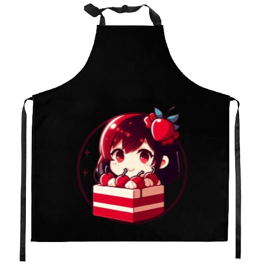 Red Velvet Cake Kitchen Aprons