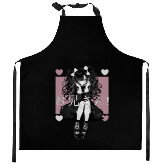 Gothic Maid Anime Harajuku Yami Kawaii Aesthetic Kitchen Aprons