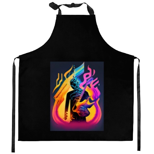 Dance Through Spectrum Immerse in Color and sound Kitchen Aprons