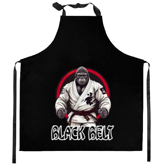 Martial Arts Gorilla BJJ Fighter Jiu-Jitsu Kitchen Aprons