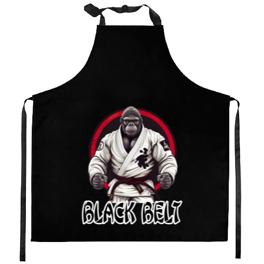 Martial Arts Gorilla BJJ Fighter Jiu-Jitsu Kitchen Aprons