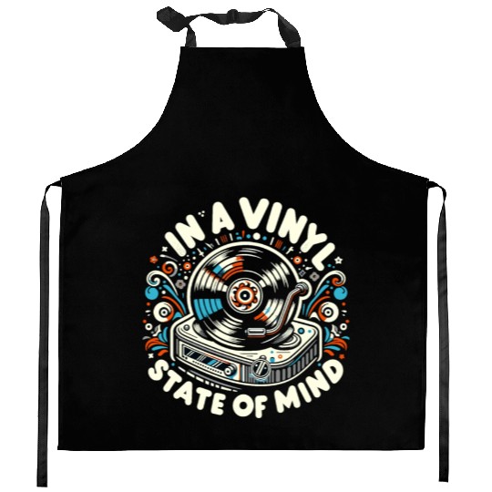 Vinyl Records LP Collector Record Lover Audiophile Kitchen Aprons