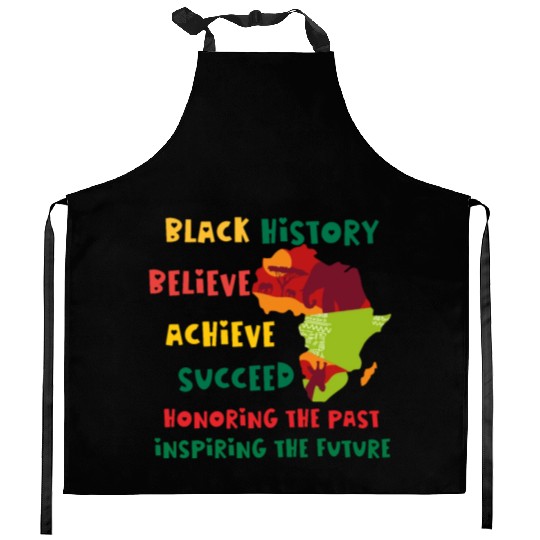 Honoring Past Inspiring Future Black History Month Kitchen Aprons