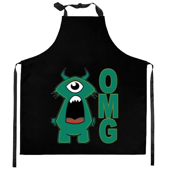OMG Monster Kitchen Aprons
