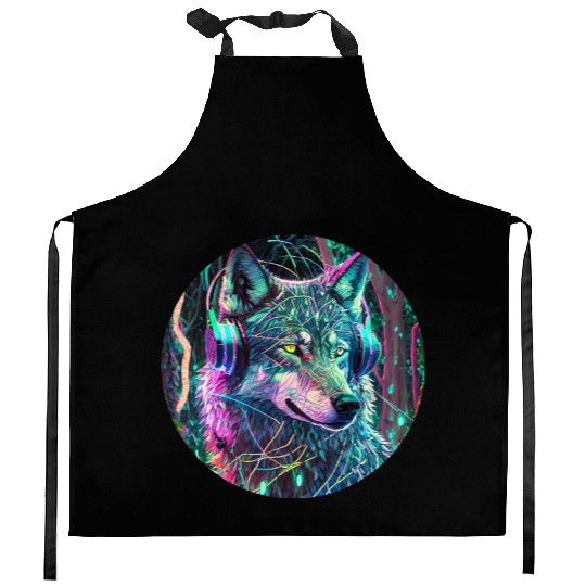 Electric Wilderness Glow 4 Kitchen Aprons