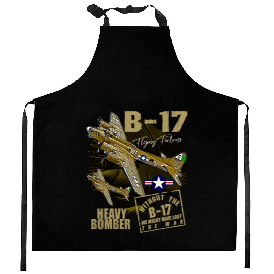 B-17 Flying Fortress heavy us air force bomber Kitchen Aprons