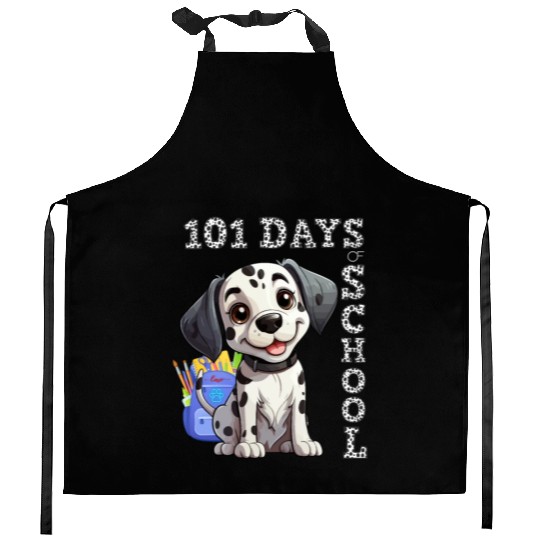 Dabbing Dog's 101 School Days: A Spotty Comedy! Kitchen Aprons