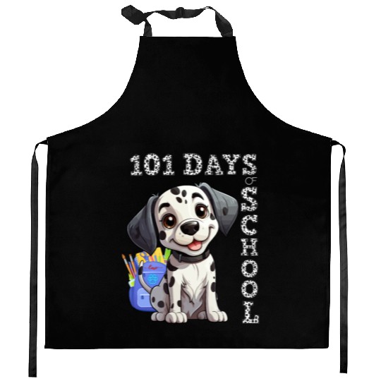 Dabbing Dog's 101 School Days: A Spotty Comedy! Kitchen Aprons
