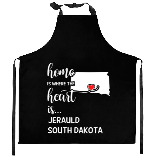 Jerauld County South Dakota Is Where My Heart Is Kitchen Aprons