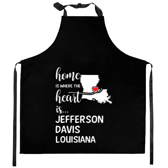 Jefferson Davis County Louisiana Is Where My Heart Kitchen Aprons