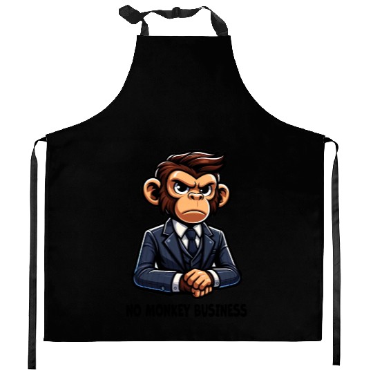 No monkey Business - Chimp Kitchen Aprons