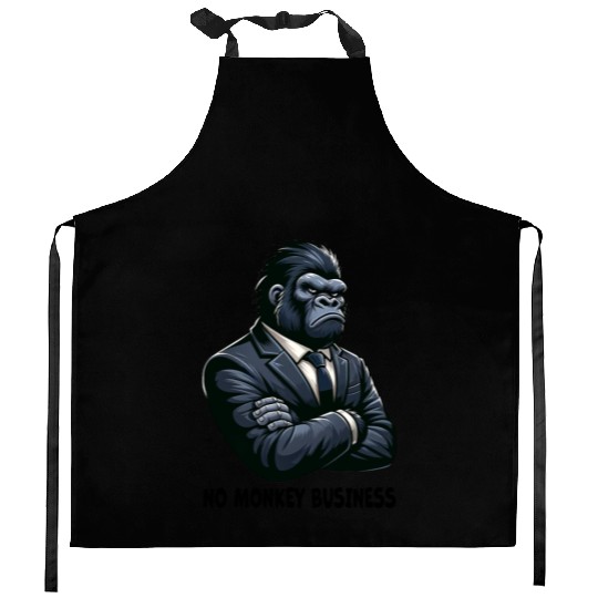 No monkey Business - Gorilla Kitchen Aprons