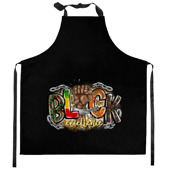 Black Excellence Kitchen Aprons