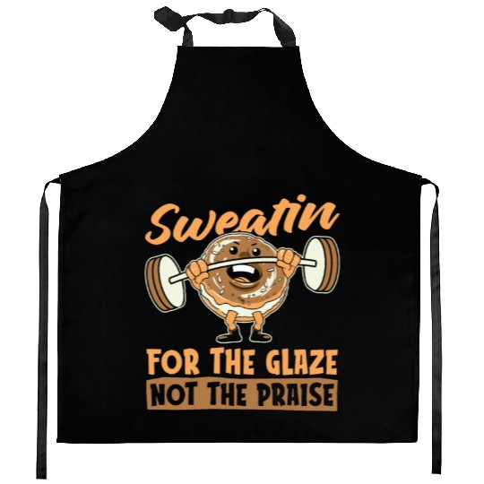 Fitness Donut Funny Donut Gym Kitchen Aprons