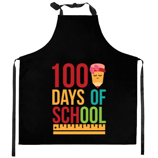 100 Days of School Happy 100th Day of School Kitchen Aprons
