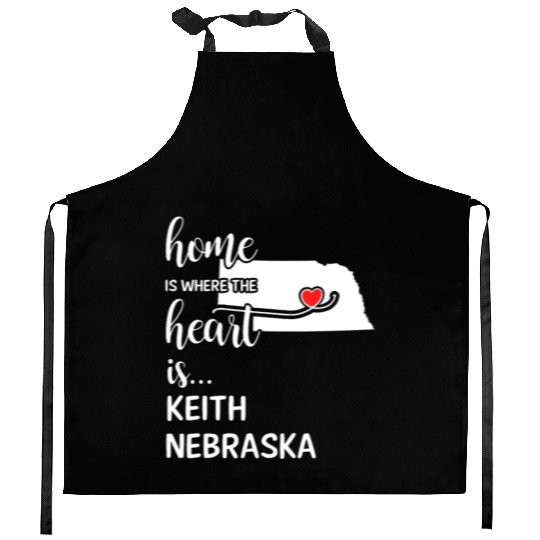 Keith County Nebraska Is Where My Heart Is Gift Kitchen Aprons