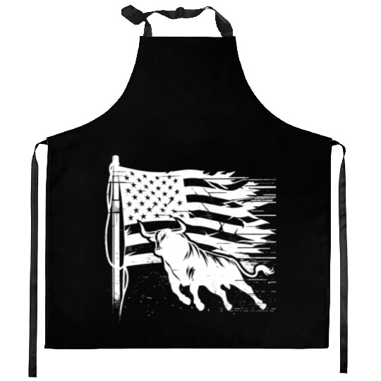 Rodeo Bull Riding Livestock Show Farmer Cattle Kitchen Aprons