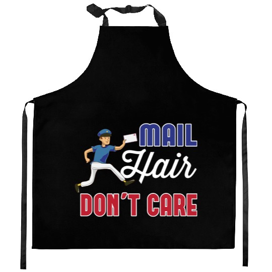 Postal Worker Mail Hair Dont Care Kitchen Aprons