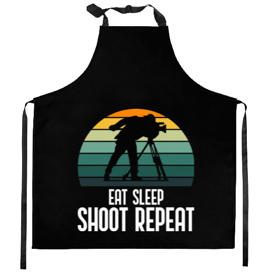Eat Sleep Shoot Repeat Photography funny gift Kitchen Aprons