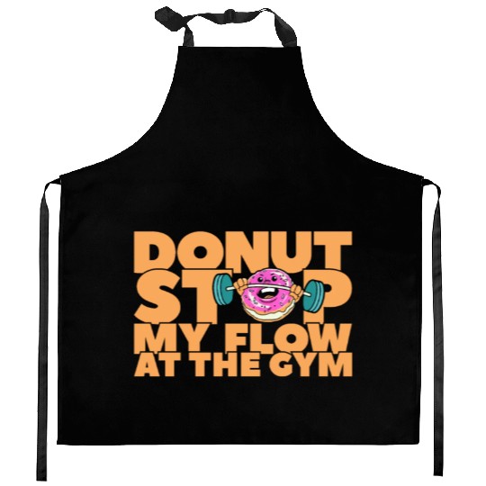 Fitness Donut Funny Donut Gym Kitchen Aprons