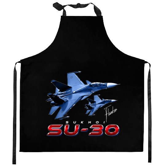 Sukhoi SU-30 Flanker Russian Fighterjet Kitchen Aprons