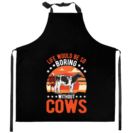 Cow Cattle Breeder Farmer Cows Kitchen Aprons