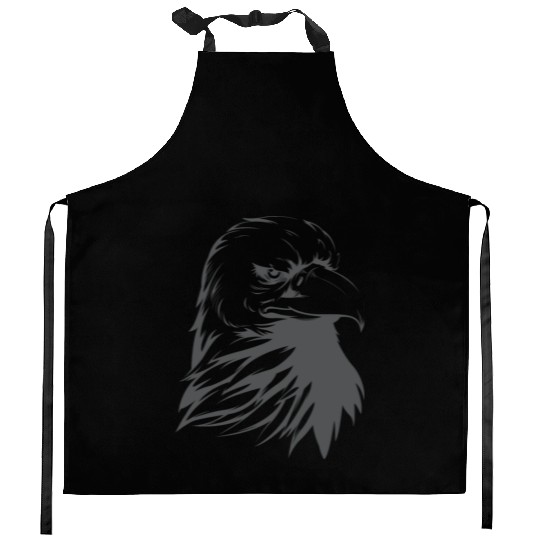 Bald Eagle Silhouette Kitchen Aprons