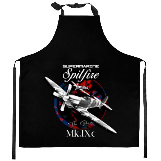 Supermarine Spitfire MK.IXc WW2 Fighter Plane Kitchen Aprons
