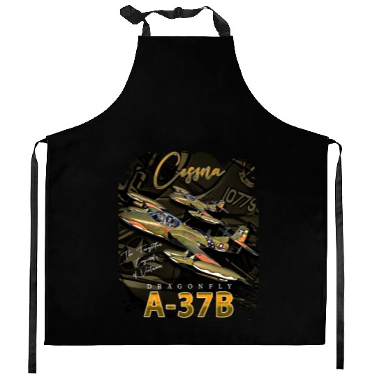 Cessna A-37 Dragonfly American Light Attack Plane Kitchen Aprons