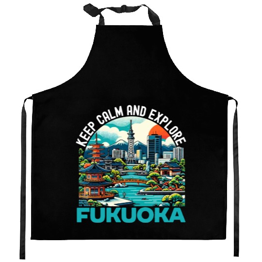 Fukuoka Japan Country Travel Vacation Japanese Kitchen Aprons