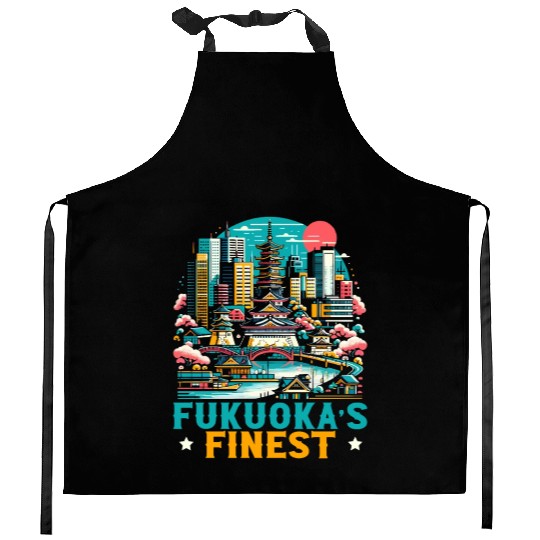 Fukuoka Japan Country Travel Vacation Japanese Kitchen Aprons