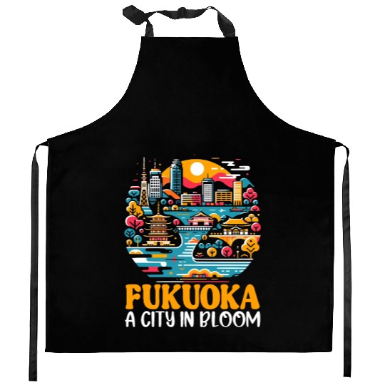 Fukuoka Japan Country Travel Vacation Japanese Kitchen Aprons