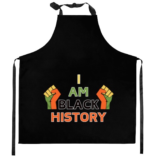 I am black history Kitchen Aprons