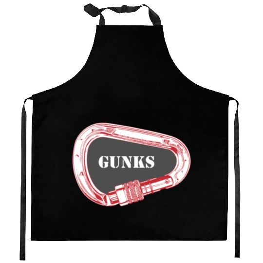 Gunks Rock Climbing Carabiner Kitchen Aprons