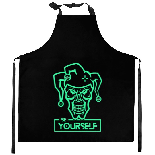 Be Yourself Crazy Joker neon Style Design Kitchen Aprons