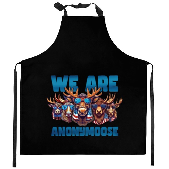 We Are Anonymoose Cool Moose Kitchen Aprons
