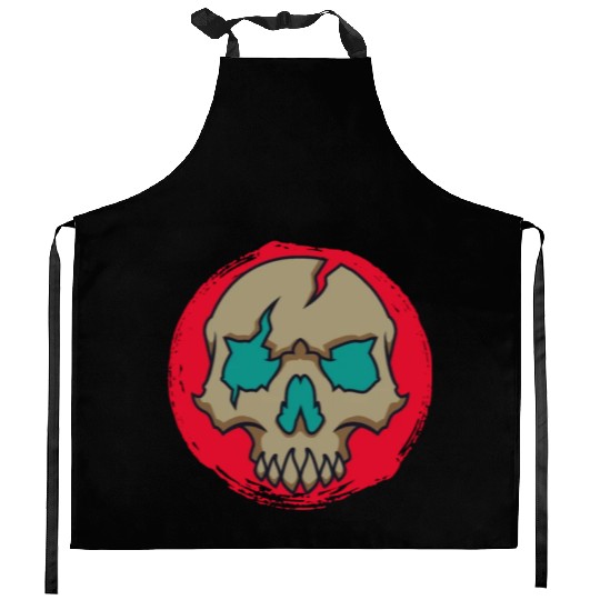 Animal crossing skull Kitchen Aprons